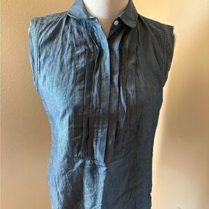 LOFT Blue Sleeveless Blouse